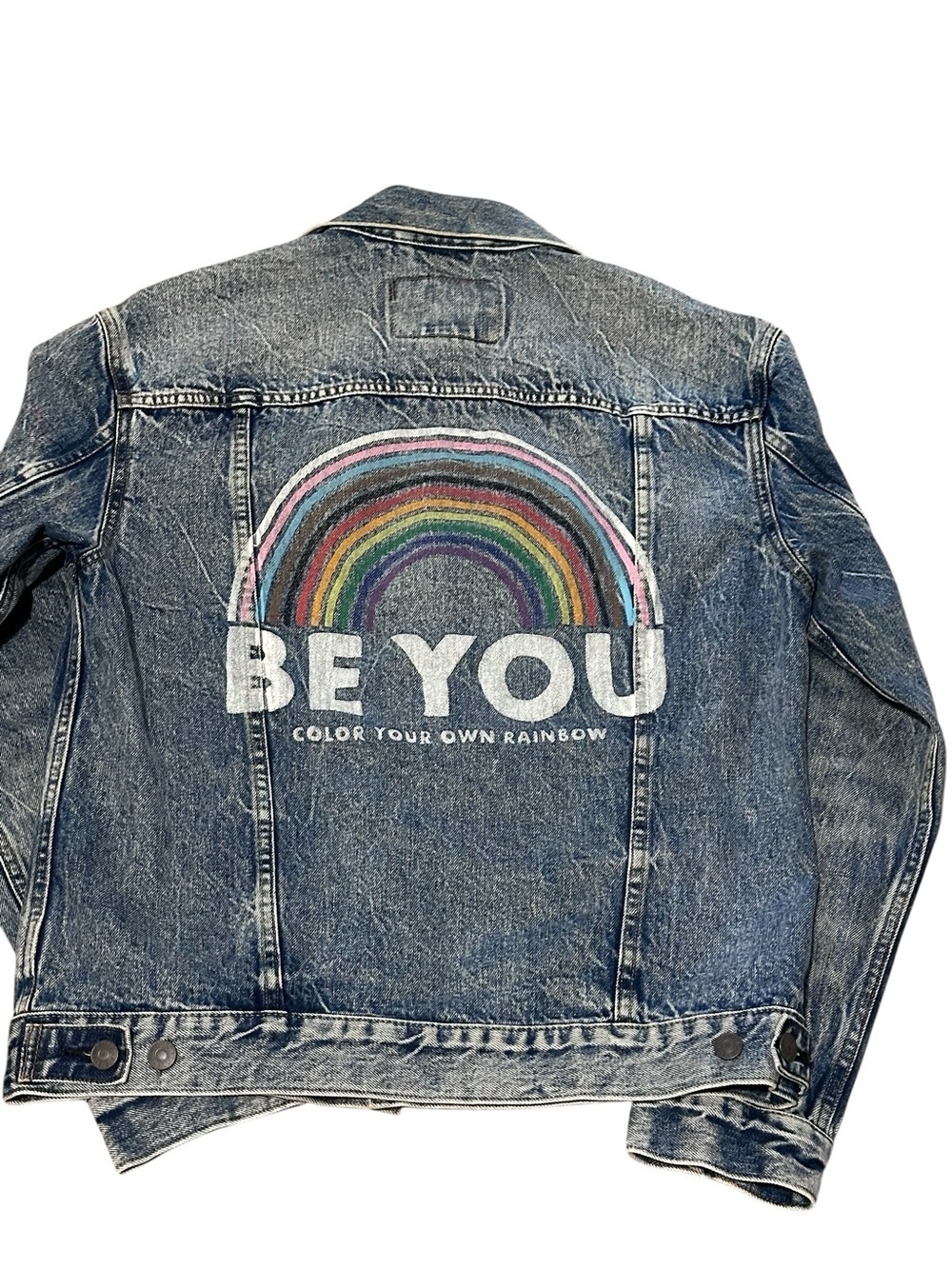 AE Be You PRIDE Jean jacket unisex Small lgbtq+